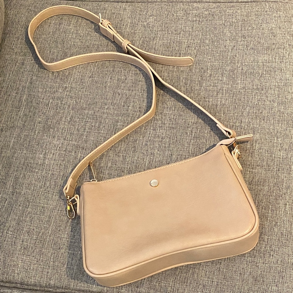 Mail + Lili Elegant Tan Shoulder Bag